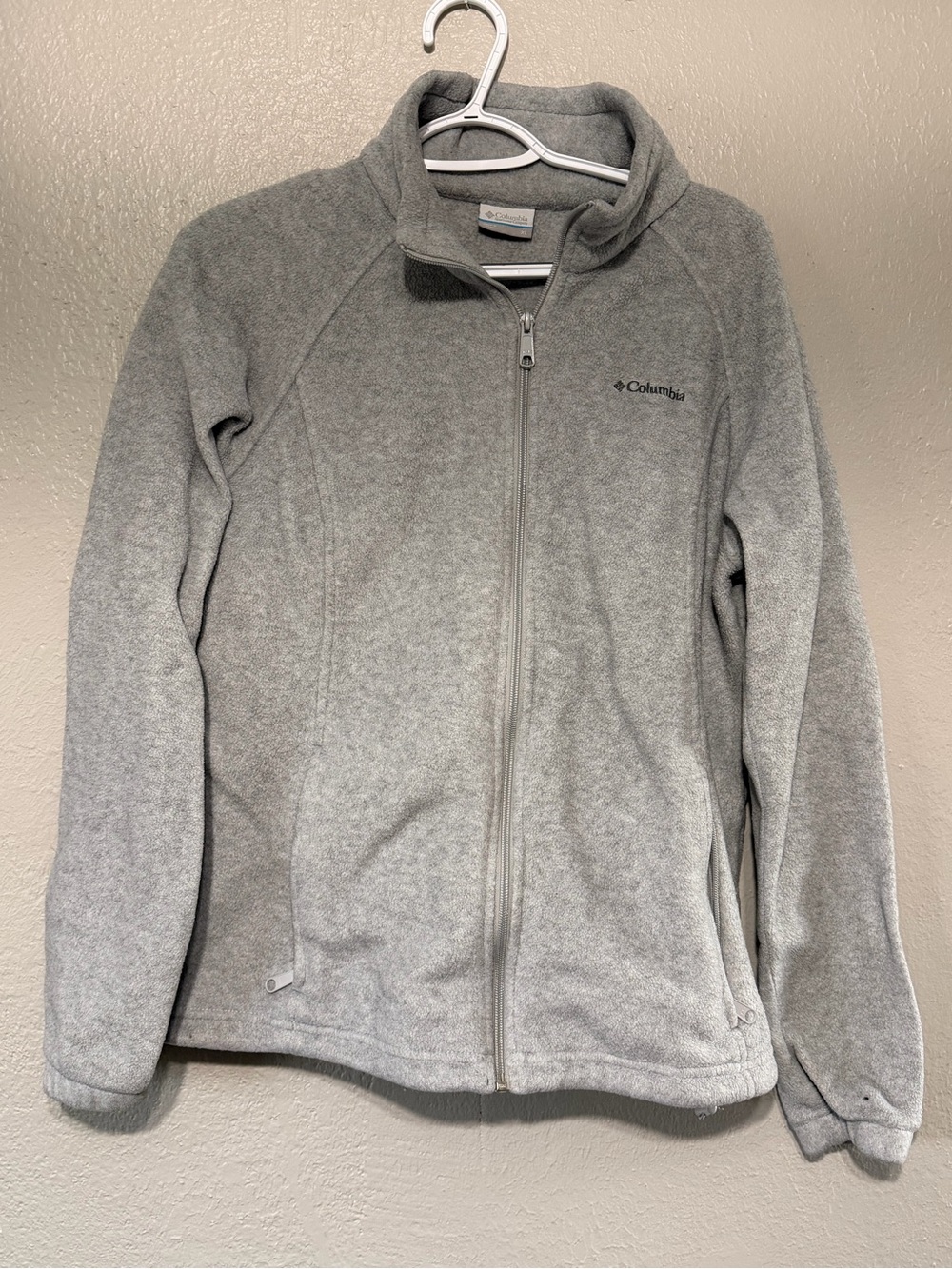 Columbia Women's Benton Springs Full Zip Fleece Jacket Coat size XL Gray